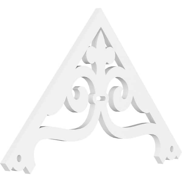 Ekena Millwork 1 in. x 36 in. x 21 in. (14/12) Pitch Finley Gable Pediment Architectural Grade PVC Moulding