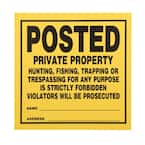 11 in. x 11 in. Plastic Posted Private Property Sign