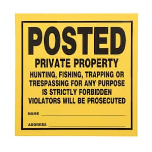 11 in. x 11 in. Plastic Posted Private Property Sign