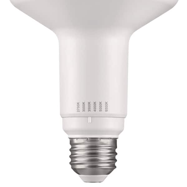 65-Watt Equivalent BR30 Dimmable LED Flood Light Bulb Adjustable Base and Night Light 6CCT (2-Pack)