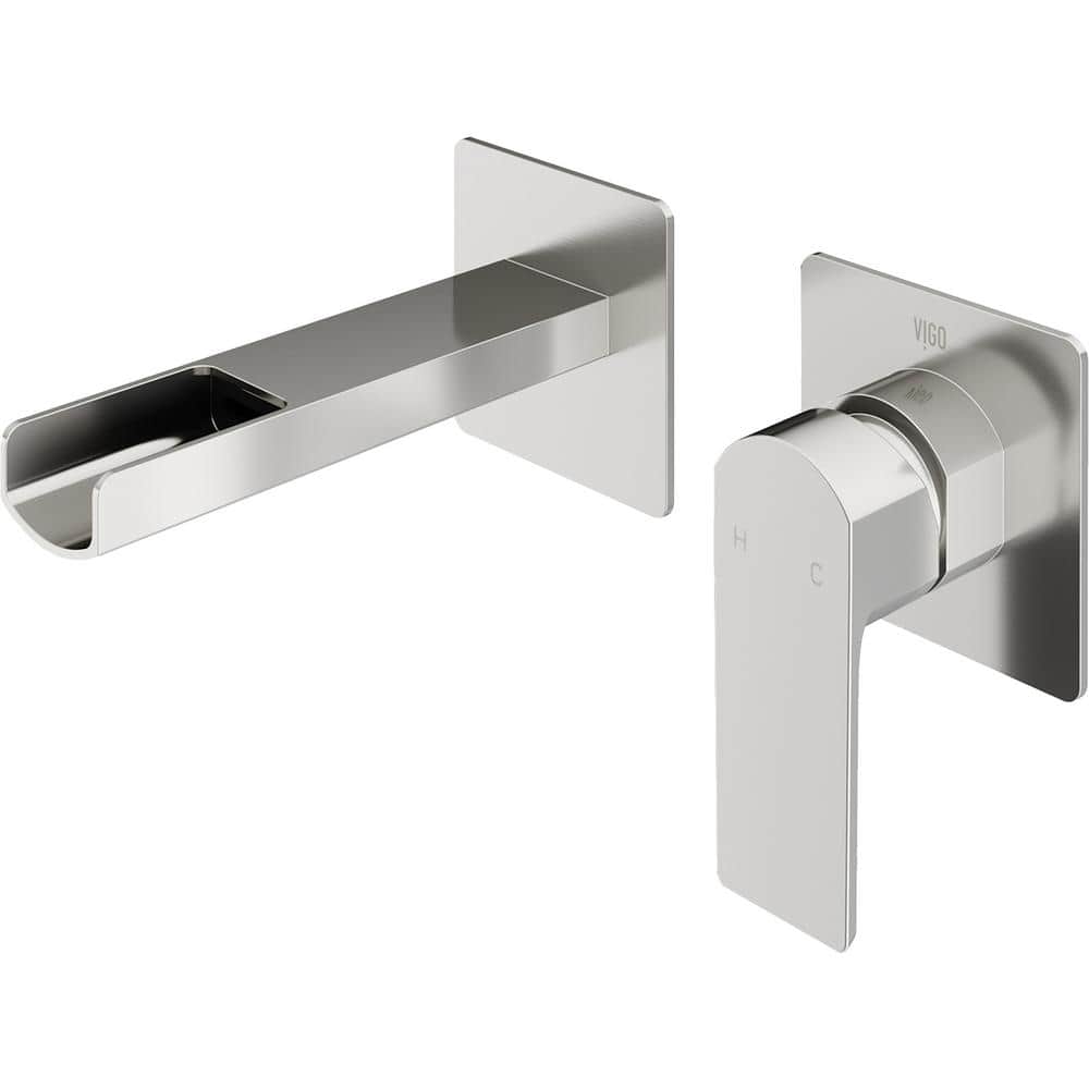 Modern Contemporary Black Nickel Wall Mounted Bathroom Faucet
