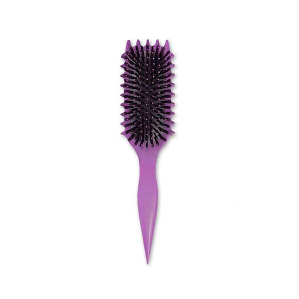 1-Piece Curl Defining Styling Boar Bristle Hair Brush for Detangling, Combing and Shaping Hair, Purple