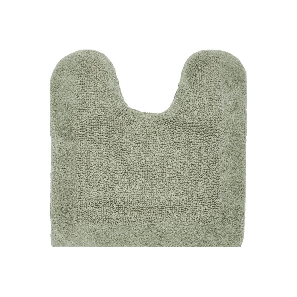 Dark Sage 20" x 20" Cotton Reversible Contour Bath Rug