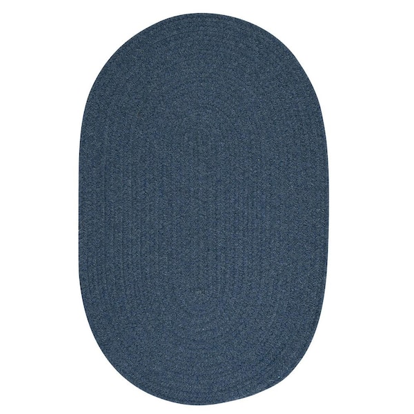 Home Decorators Collection Edward Blue 6 ft. x 6 ft. Round Braided Area Rug