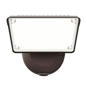 TGS 120-Watt 90° Bronze Outdoor Integrated LED Flood Light with Dusk to Dawn