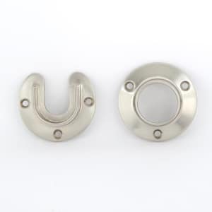 2.68 in. Heavy-Duty Brushed Nickel Closet Rod Pole Sockets (2-Pack)