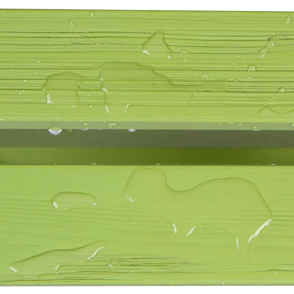 Lime Green Cedar Wood Folding Outdoor Side Table