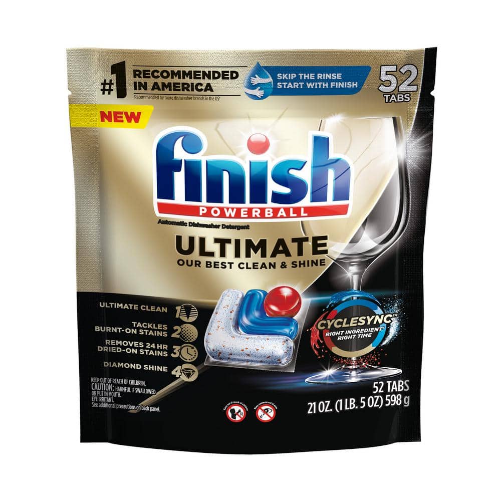Finish Ultimate Dishwasher Detergent Tabs (52-Count) 51700-99829 - The Home  Depot