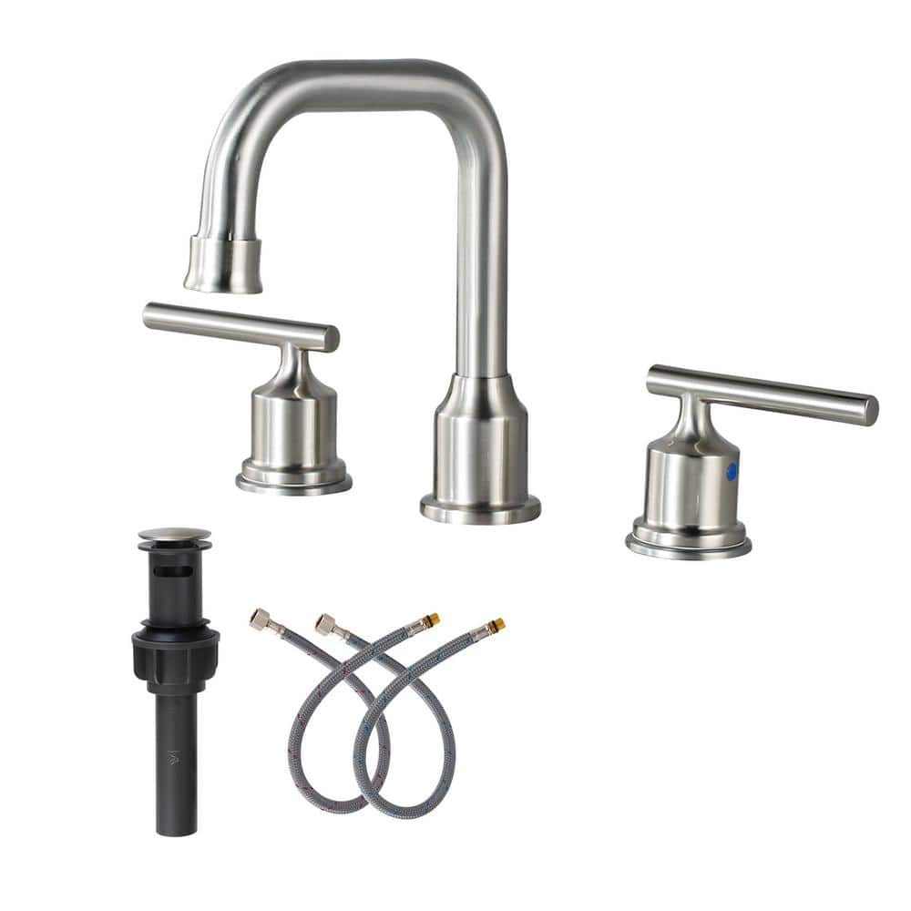 Reviews for ARCORA 8 in. Widespread 2-Handle Bathroom Faucet with Pop ...