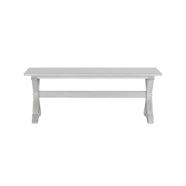 white dining benches