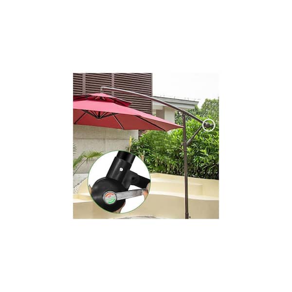 black white check patio umbrella and Striped Classic Outdoor – The Well Appointed House garden treasures 10-ft offset Enjoy the sunshine and SKY7726:0-10-0-0 Color:Terylast Apple Stripes