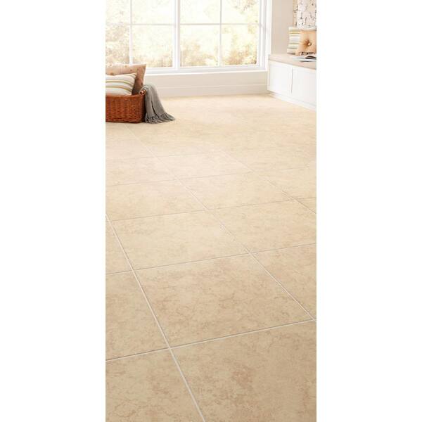 Trafficmaster 16 In X 16 In Sonora Taupe Ceramic Floor And Wall Tile 15 81 Sq Ft Case 16x16 Sonora The Home Depot