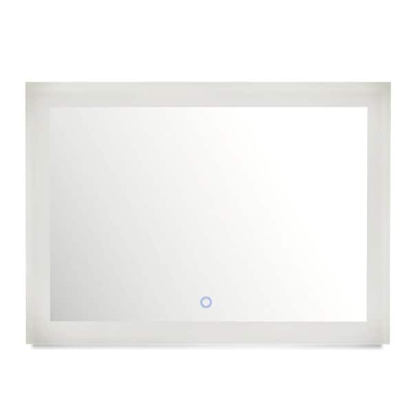 Dyconn Royal 48 in. W x 36 in. H Frameless Rectangular LED Light Bathroom Vanity Mirror