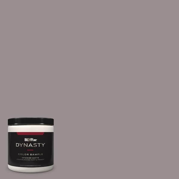 BEHR DYNASTY 8 oz. #QE-60 Heather Moor Matte Stain-Blocking Interior/Exterior Paint & Primer Sample