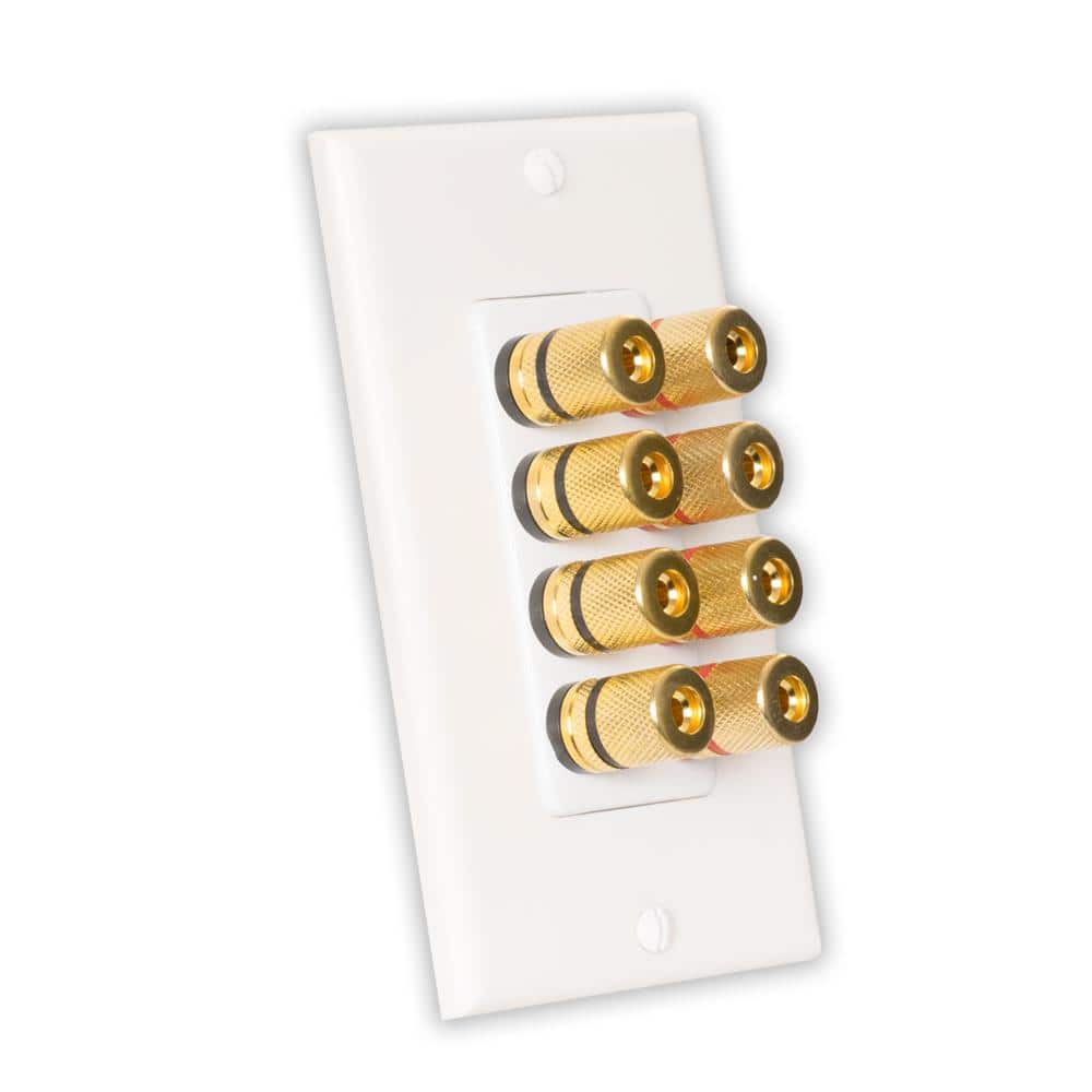 Theater Solutions by Goldwood Home Theater Speaker Wire Wall Plate 4