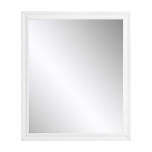 Acme Furniture Gaines 39 in. H x 34 in. W Rectangle White High Gloss Mirror