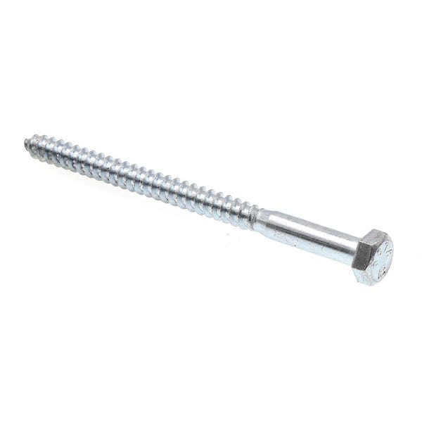 Prime-Line 5/16 in. x 4-1/2 in. Grade A307 Zinc Plated Steel Hex Lag Screws (25-Pack)