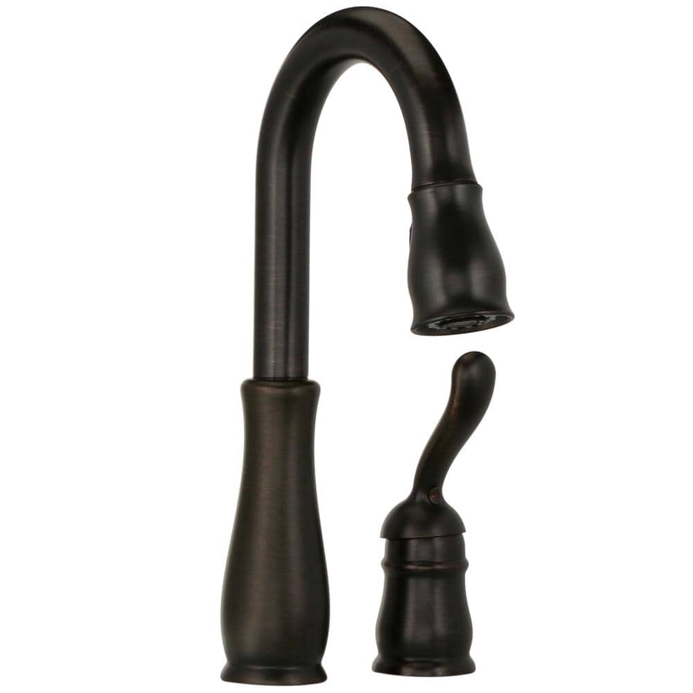 Classic Bronze Deck Mounted Pull-Out Spray Kitchen Faucet