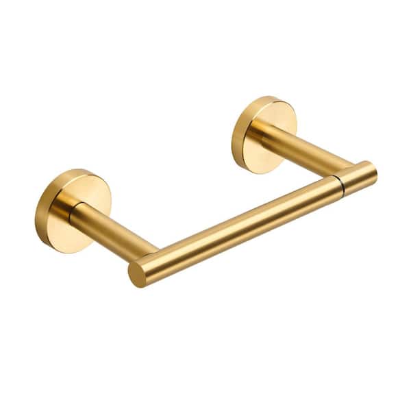 Heemli Deluxe Wall Mount Pivot Arm Toilet Paper Holder Bath Hardware Accessory in Gold