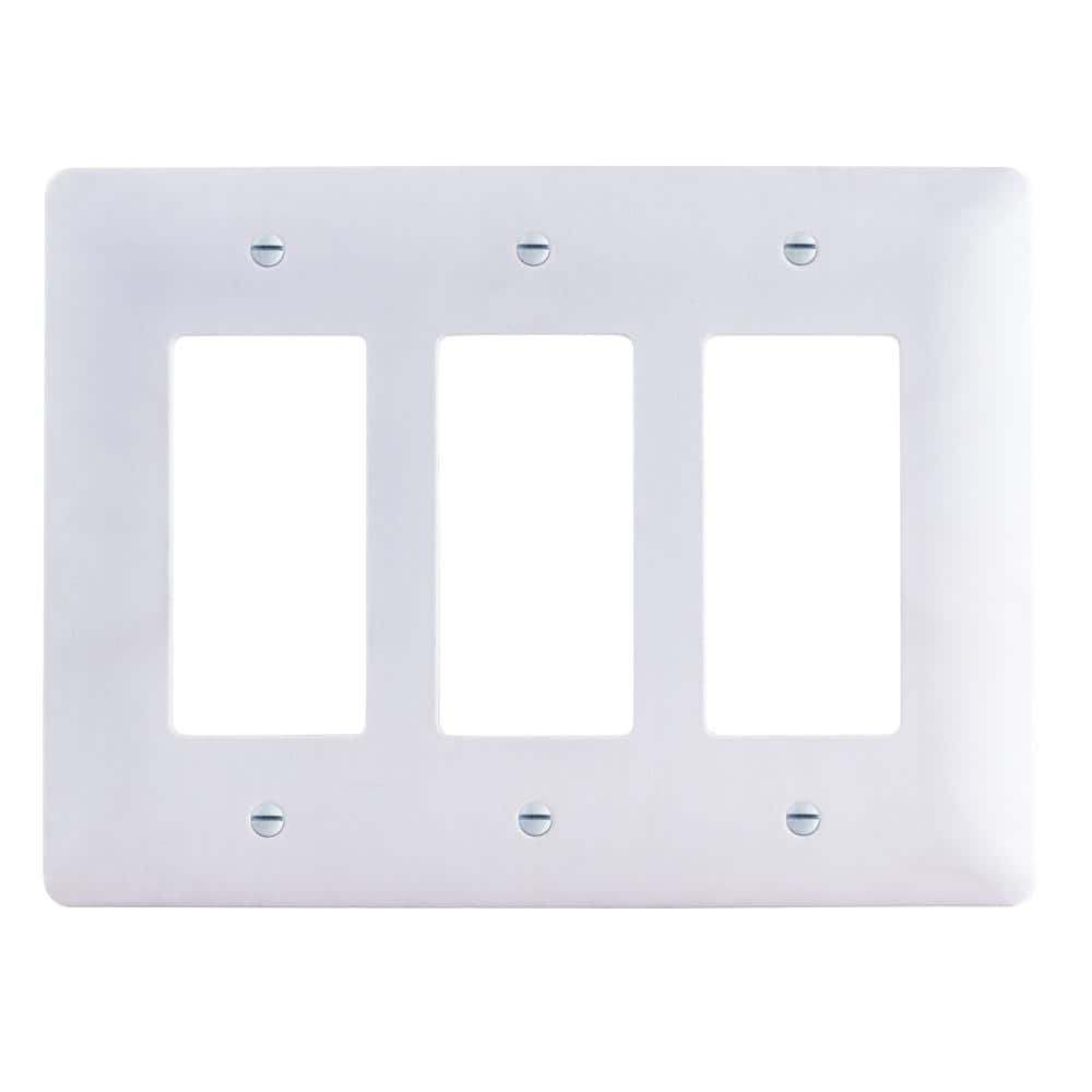 3-Gang Decorator/Rocker Wall Plate, White price history on PriceWatchPro