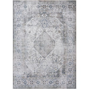 Lillian Dark Grey 2 ft. x 3 ft. Traditional Indoor Area Rug