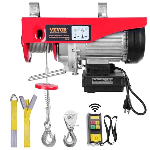 VEVOR 440 lbs. Electric Chain Hoist with Wireless Remote Control 480W 110V  Electric Cable Hoist with 40 ft. Lifting Height DDG440LBS52FTRRNJV1 - The  Home Depot