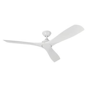 52 in. Modern Indoor Matte White Ceiling Fan with 6- Speed Remote Control and DC Motor