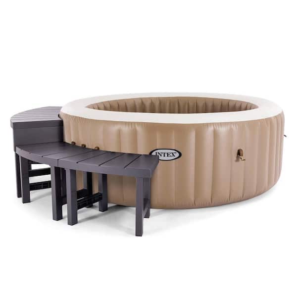 Intex 4-Person 140-Jet 120 V Hot Tub Jet Spa with Accessories