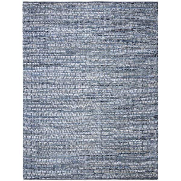 SAFAVIEH Montauk Blue 8 ft. x 10 ft. Distressed Chevron Area Rug