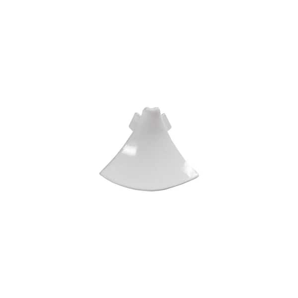 T-Cove 0 in. D x 0.63 in. W x 0 in. L Corner Aluminum Powder Ctd White Molding and Transition Trim