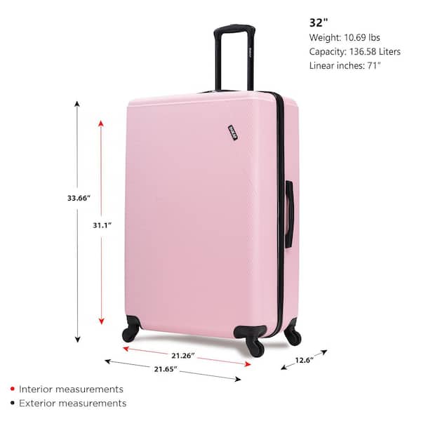 DUKAP Discovery Lightweight Hardside Spinner 32 in. Pink DKDIS00XL