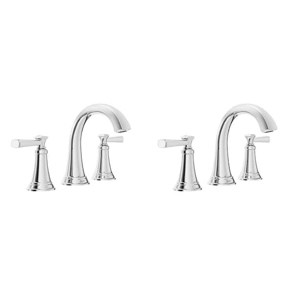 American Standard Rumson 8 in. Widespread Double Handle Bathroom Faucet in Polished Chrome (2-Pack)
