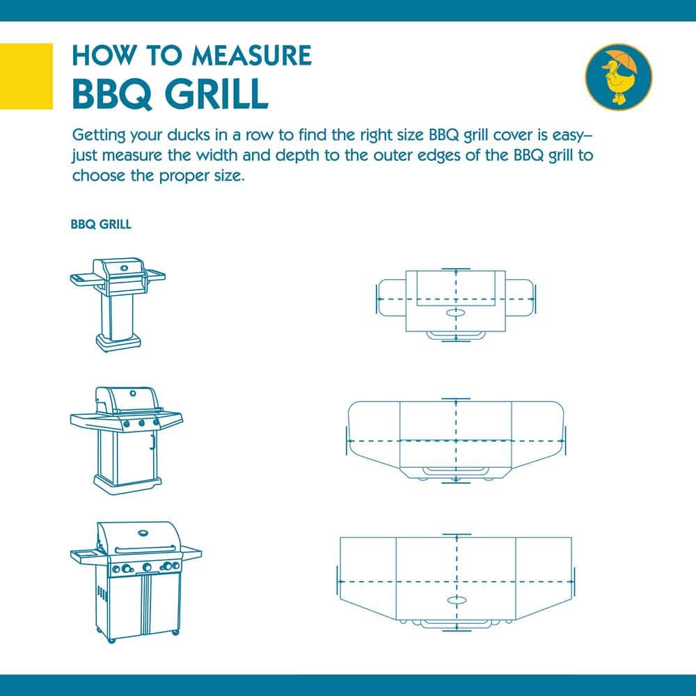Tan Polyester BBQ Grill Cover with Hook and Loop Closure