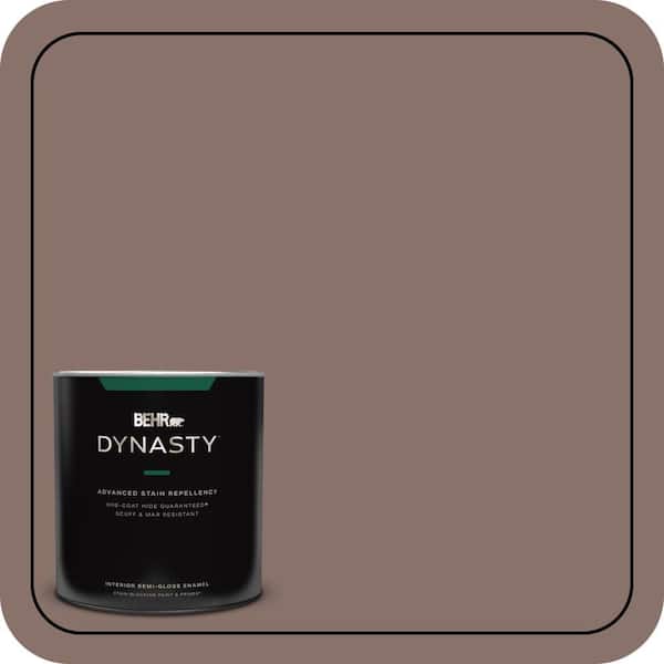 BEHR DYNASTY 1 qt. #MQ1-56 Elkhound One-Coat Hide Semi-Gloss Enamel Interior Stain-Blocking Paint and Primer