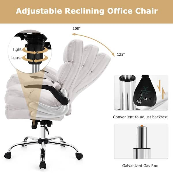 Gymax Reclining Mesh Office Swivel Chair w/ Adjustable Lumbar Support 