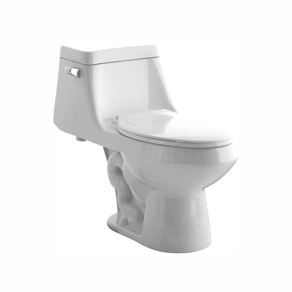 American Standard Fairfield 1-Piece 1.28 GPF Single Flush Elongated Toilet in White, Seat Included