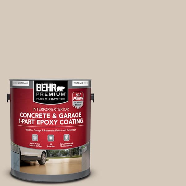 BEHR PREMIUM 1 gal. #N230-2 Old Map Self-Priming 1-Part Epoxy Satin Interior/Exterior Concrete and Garage Floor Paint