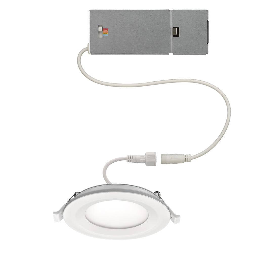 4 in. Canless Integrated LED Recessed Light Trim with Night Light 650 Lumens Adjustable CCT New Construction Remodel price history on PriceWatchPro