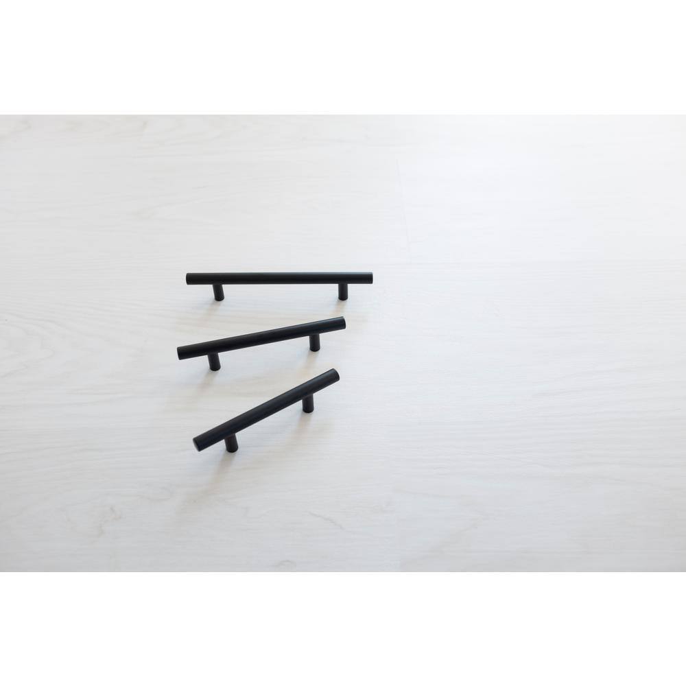 Matte Black Aluminum Bar Pulls with Mounting Hardware, 3-3/4 Inch