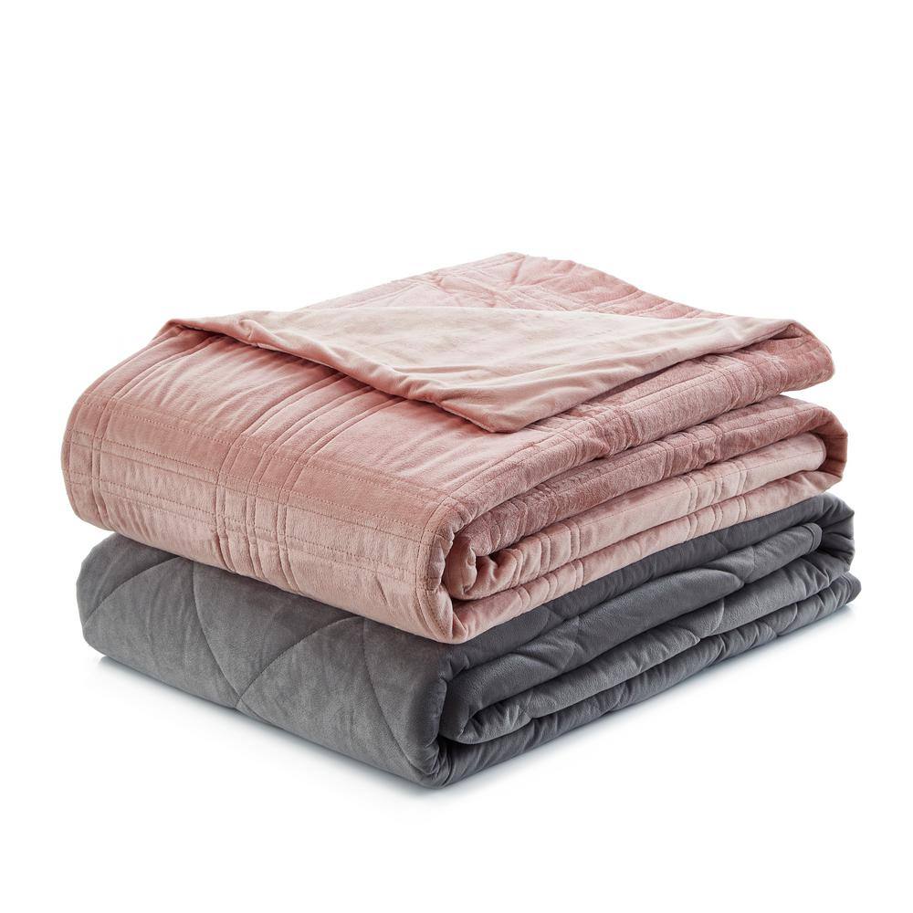 Cozy Tyme Ekon Blush 60 In X 80 In 25 Lb Weighted Blanket B17120 25bhq Hd The Home Depot