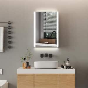 20 in. W x 30 in. H Rectangular Surface Mounted LED Medicine Cabinet with Mirror with Light,High Light Strip,Left Hinge