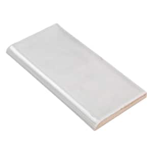 Catalina Gris 3 in. x 6 in. Polished Ceramic Wall Bullnose Tile
