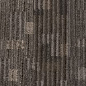 24 in. x 24 in. Textured Loop Carpet - Basics -Color Smoke