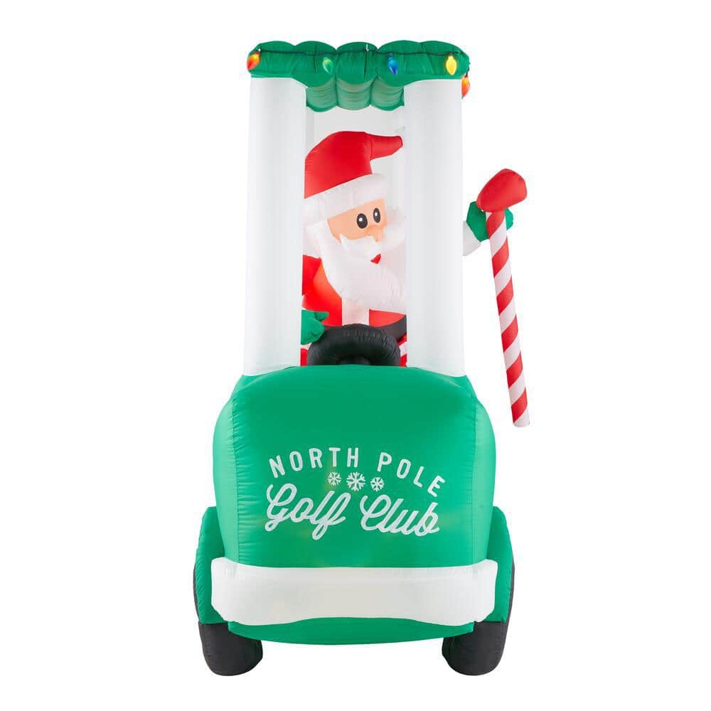6 ft. Inflatable Santa with Golf Cart Scene