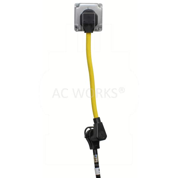 1.5 ft. 14-30P 30 Amp 4-Prong Dryer Plug to 30 Amp RV 10/3 Extension Cord Adapter