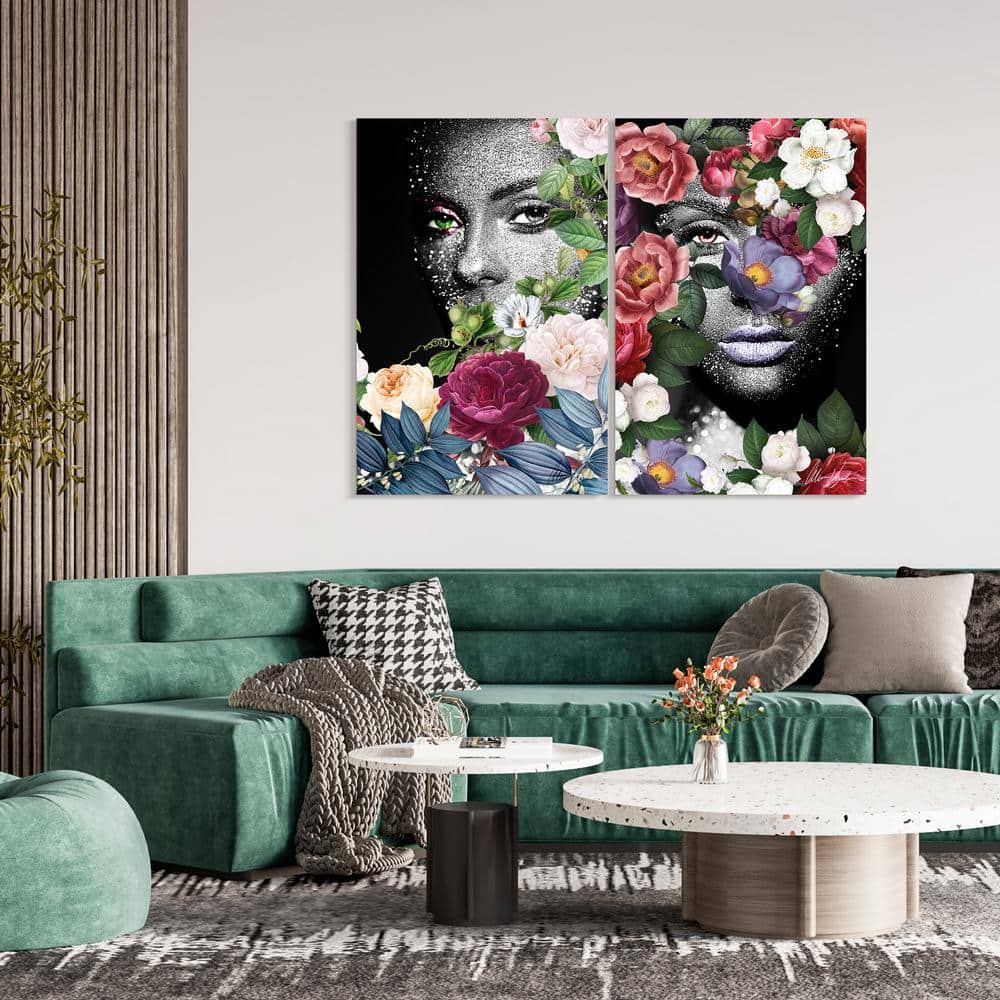 Earth Goddess Multi-Color Tempered Glass Panel Art Print Set