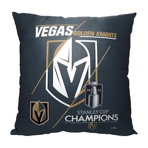 NHL Golden Knights 2023 Stanley Cup Champions Trick Play Printed Multicolor 18 in x 18 in Throw Pillow