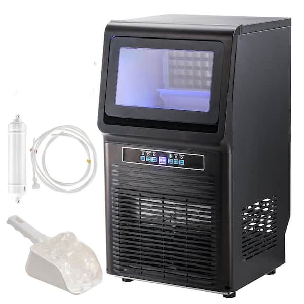 Commercial Ice Maker 70 lbs. /24 H with 12 lbs. Storage 13 in. Width LED Display Bar Home Office Restaurant Freestanding