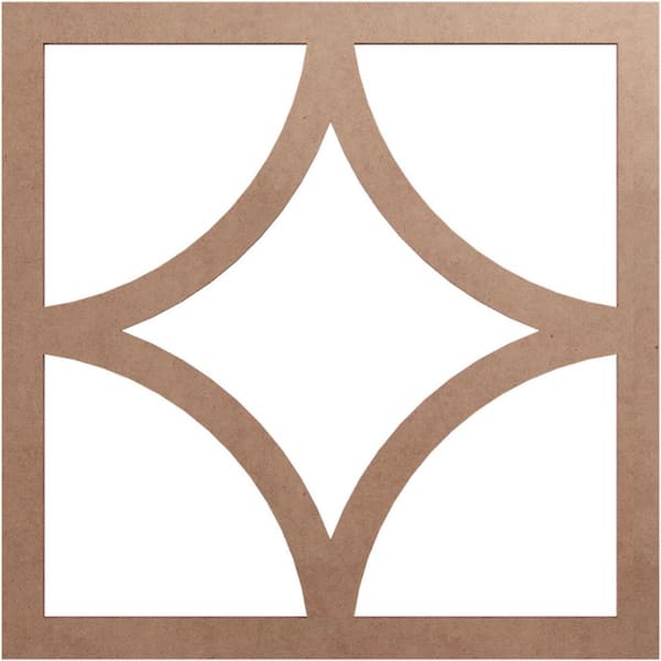 Ekena Millwork 0.375 in. x 10.25 in. x 16 in. Wood Medallion Moulding