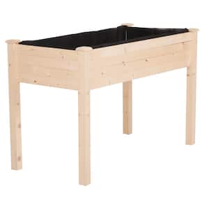 48 in. L x 22 in. W x 30 in. H Outdoor Wooden Raised Garden Bed for Vegetables, Herbs, and Flowers